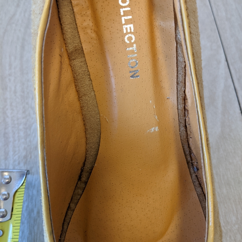 She's Collection Yellow Peep Toe Wedges 9 - Picture 11 of 12